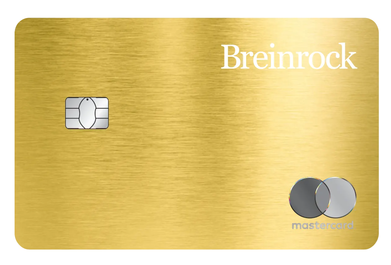 Breinrock Elite+ gold prepaid Mastercard
